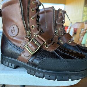 Polo by Ralph Lauren Men's Brown and Black Boots